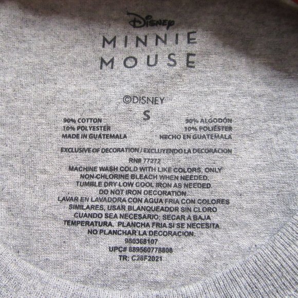 Disney Minnie Mouse Women's Adult Graphic Tee T-Shirt Size LARGE RUNS SMALL - Picture 7 of 7